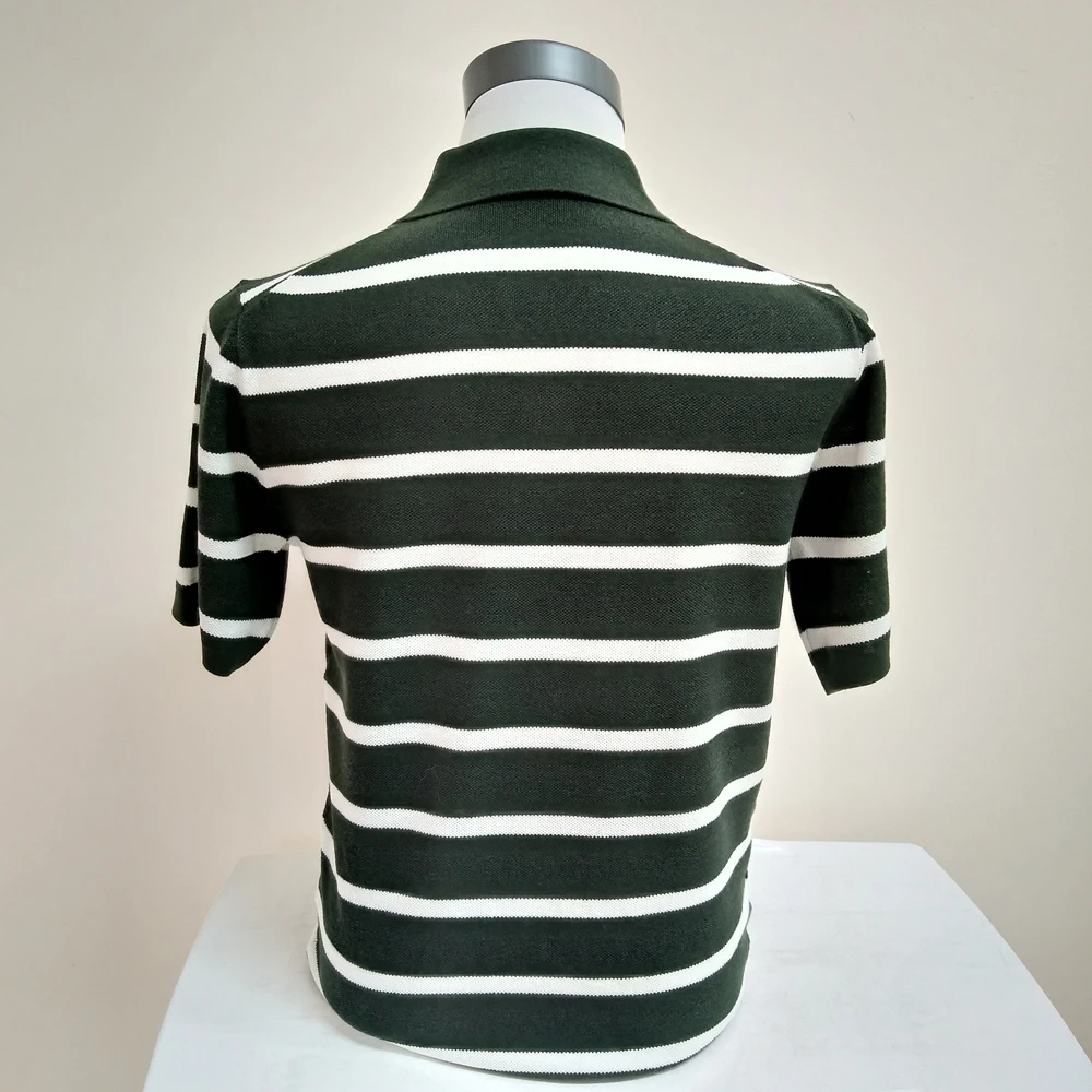 Custom US Size Soft Design breathable Polo stripe T shirt  OEM Logo Gym Clothes Man Unisex USA T Shirts.