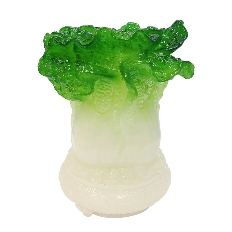 Современная креативная Статуэтка из смолы скульптура капусты ручка держатель для хранения декоративное искусство и ремесла Офисная статуя украшение дома