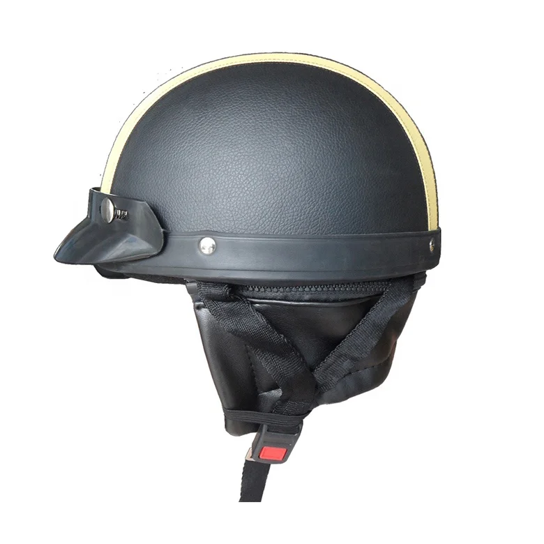 Мотошлемы на половину лица из АБС и искусственной кожи, с очками для мотоцикла