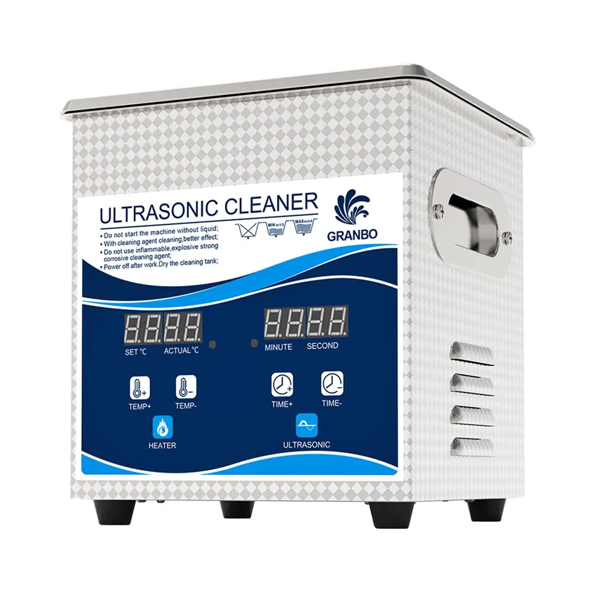 Ultrasonic Cleaning Machine Digital 1.3L 120W Cleaner for All Small Industrial Parts and Jewelry Household Washer