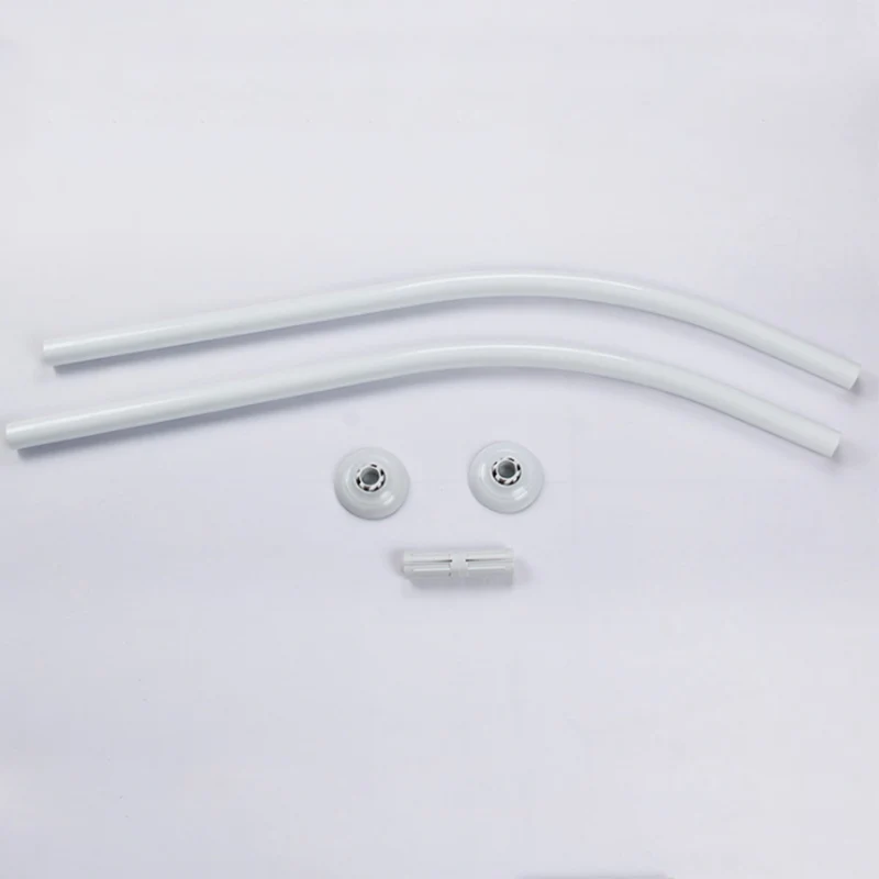 C type  Bathroom Telescopic Rods aluminum PVC coated Shower Curtain Rods Factory Price