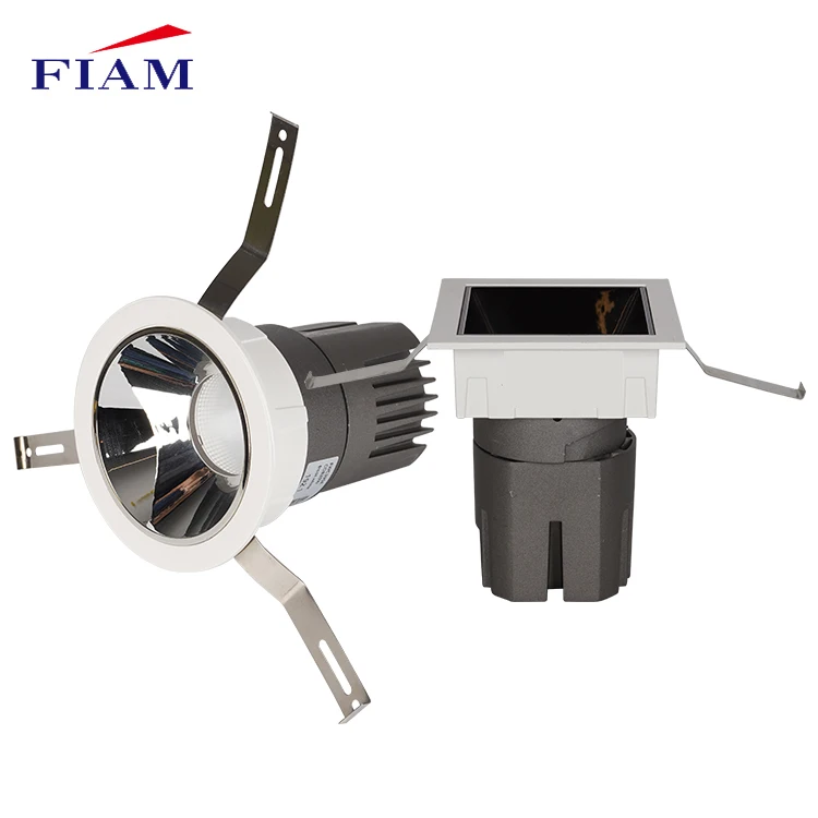 China Factory Direct Square Indoor Flush Mount Aluminum COB 7W 12W 20W 30W 40W LED Spotlight