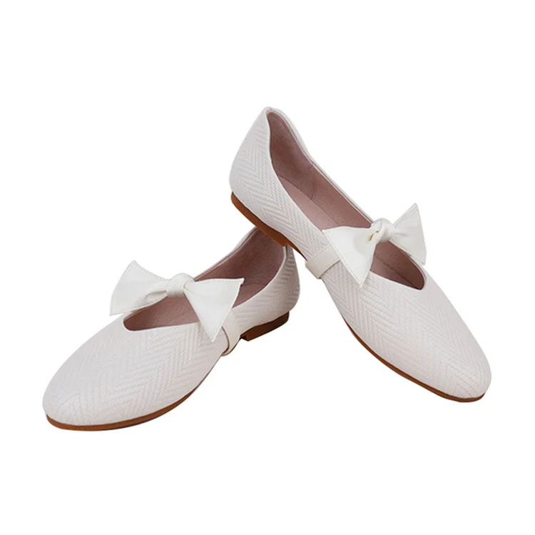 CHOOZII Wholesale Girls Soft Comfortable Shoes Ladies Women Black Leather Fabric Cotton Ballet Flats