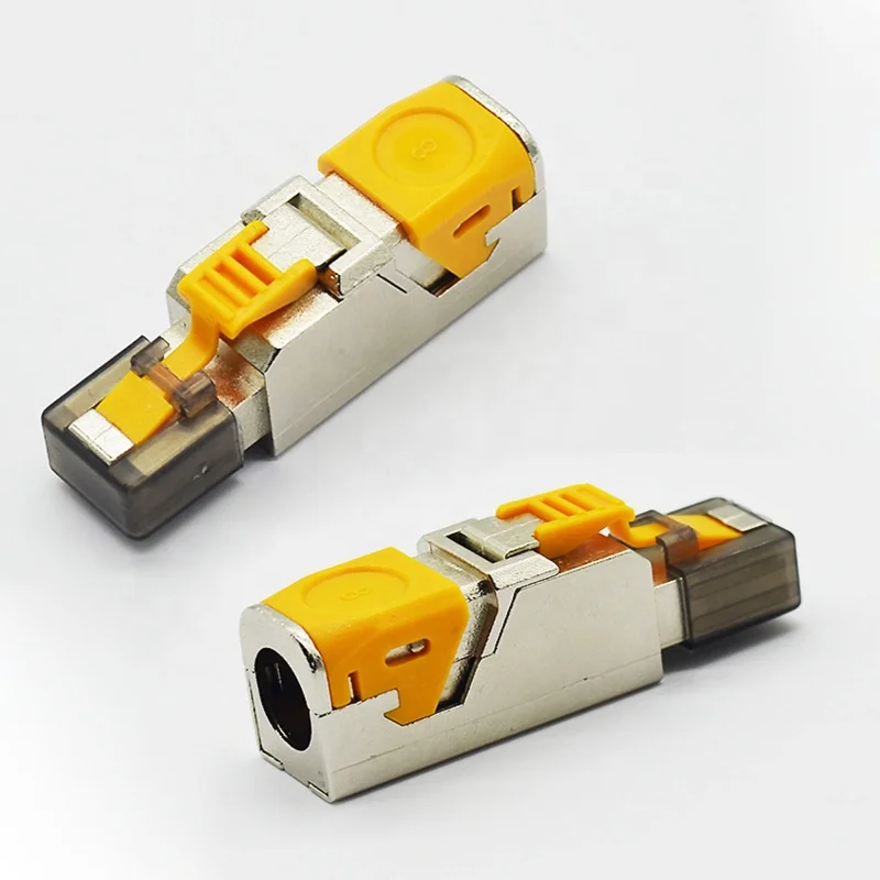 Tool-less Shielded RJ45 Cat8 Field Termination Plug New Design Cat8 FTP Plug Connector