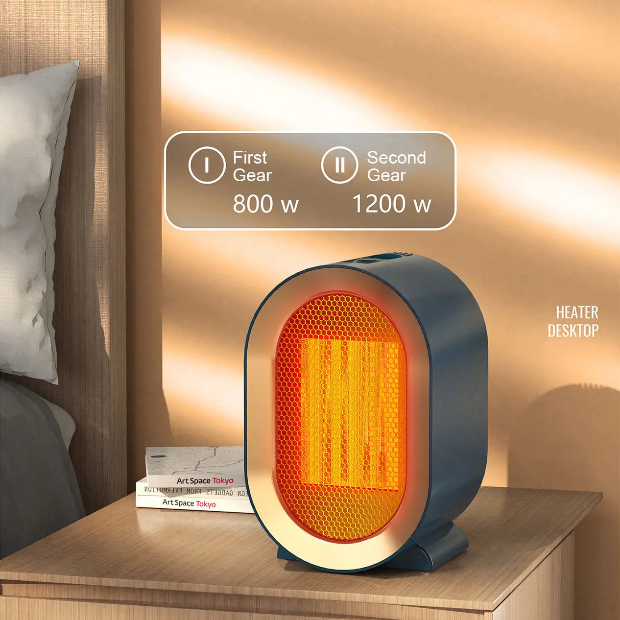 Trend product 2023 arrival fan heat portable heated fan small heater with heating and fan