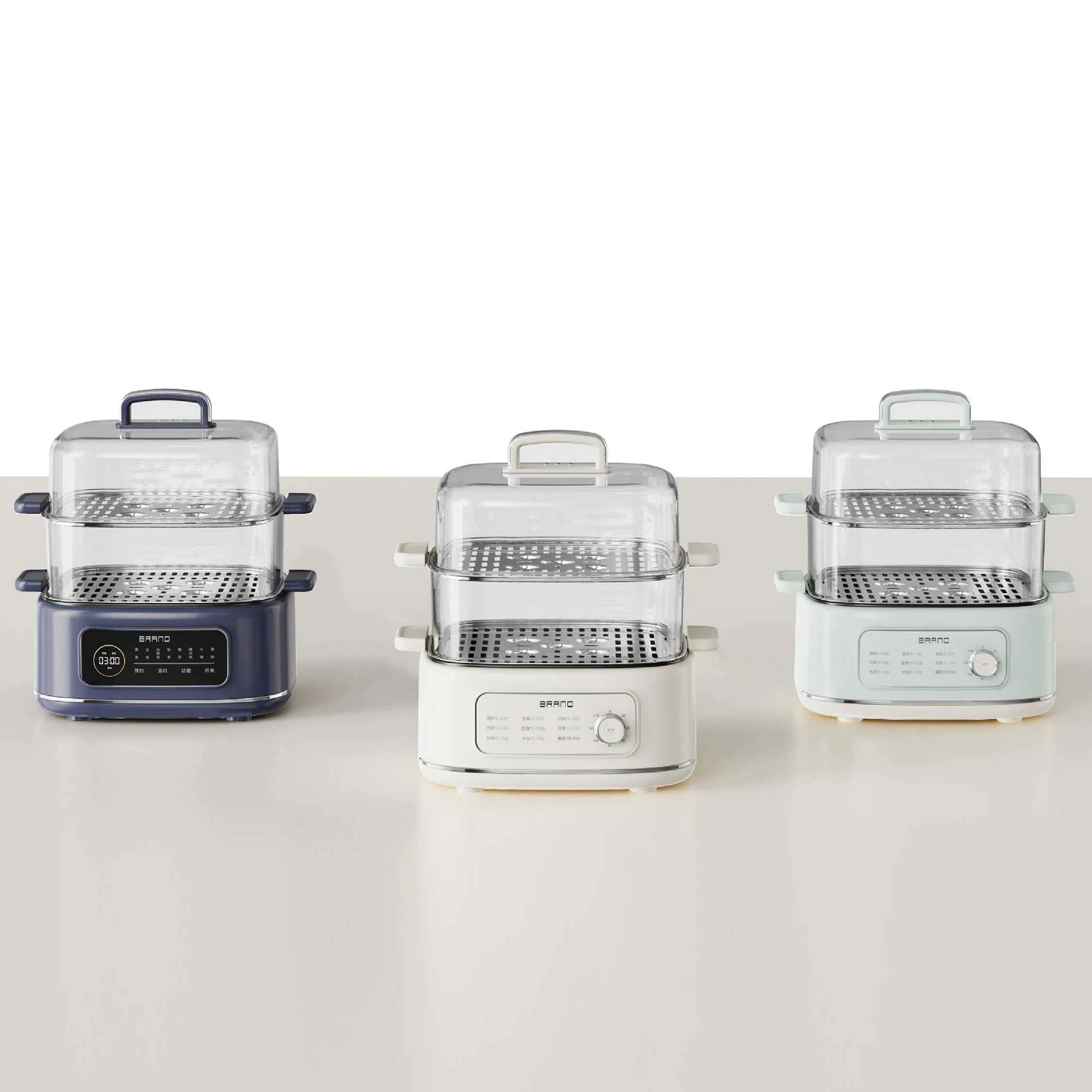 Electric Vegetables Steam Cooker 2 Layers 1000W Big Home Dim Sum Dumpling Bun Warmer Electric Steam Cooker Food Steamer