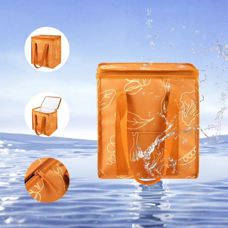 Beer Thermal Baby Lunch Food Delivery Insulated Cooler Bag Custom Non Woven Fabric Waterproof Bag 600D 15 Gallons Insulated Bag