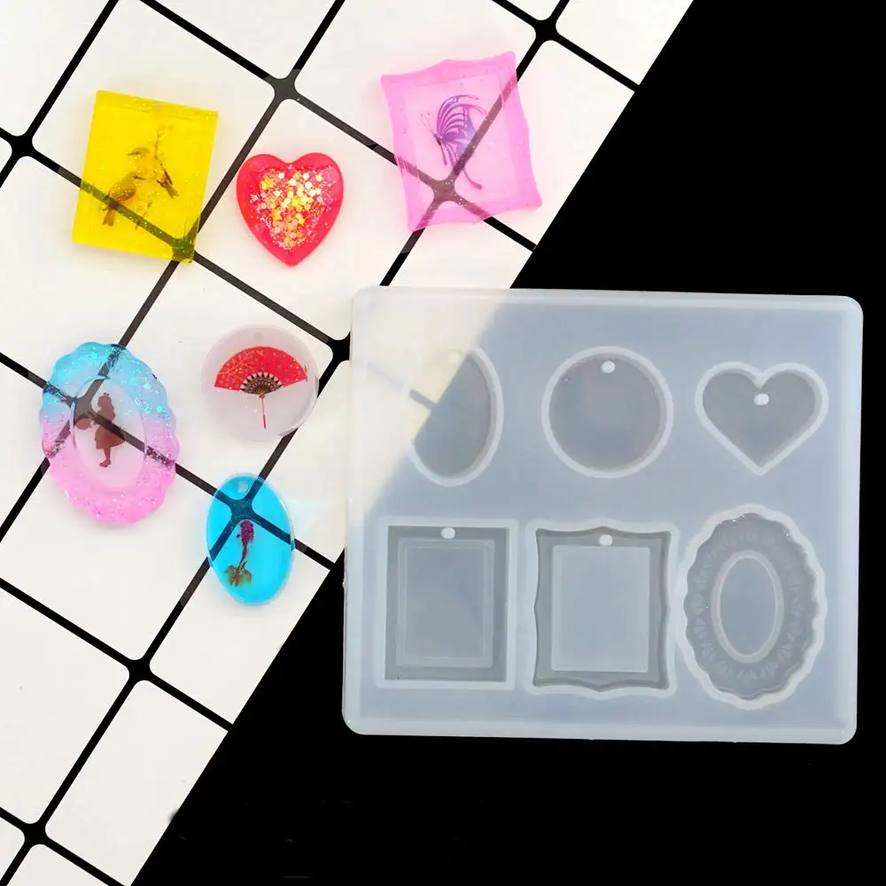 Resin Liquid Silicone Combination Molds for DIY Making Finding Resin Molds Jewelry Pendant Silicone Jewelry Tools Mix Shape