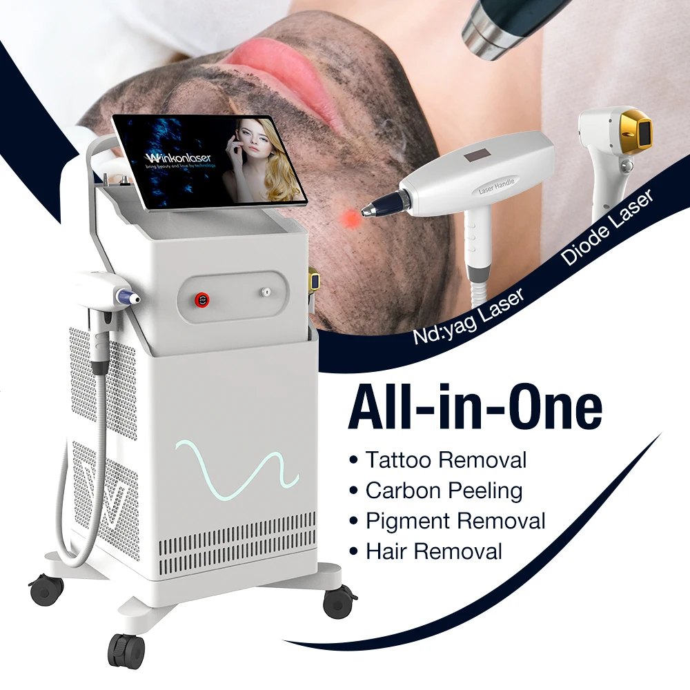 Winkonlaser 2 in 1 Skin Painless Laser Hair Removal And Tattoo Removal Machine