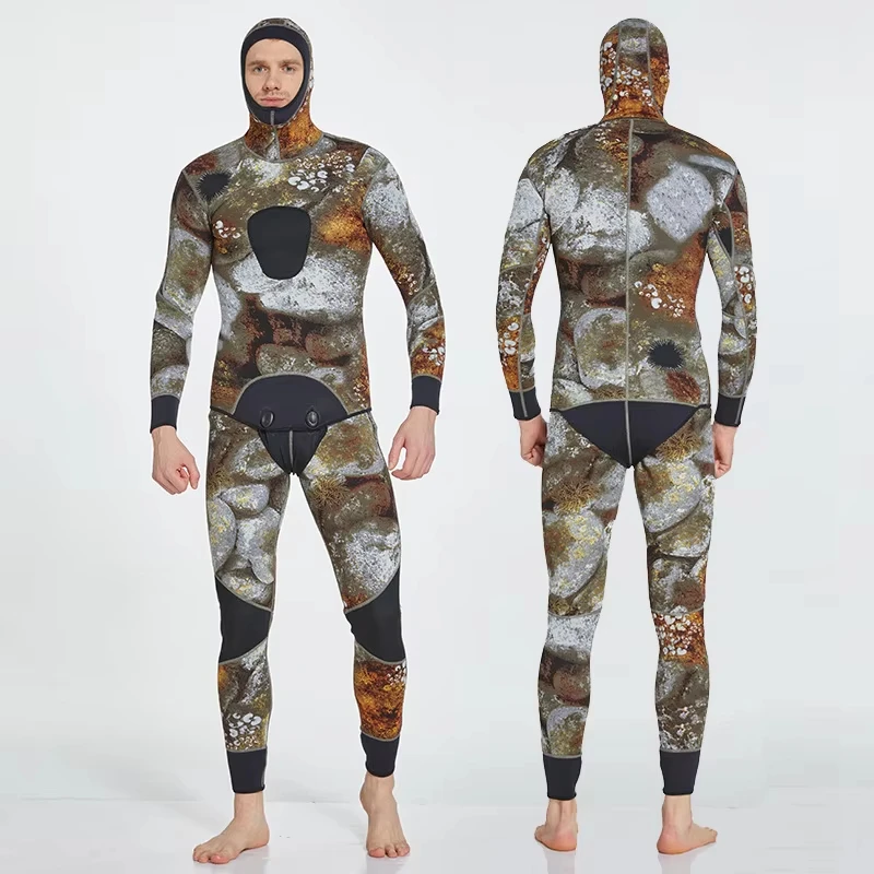 OEM Customized Two Piece Custom Wetsuit CR Neoprene 3mm Diving Suits Traje De Buceo Open Cell Diving Spearfishing Wetsuit