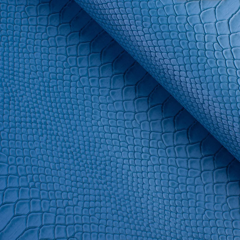 Wear Resistant 0.8 mm Thickness Artificial Brazil Snake Pattern PVC Embossed Leather Fabric For Upholstery