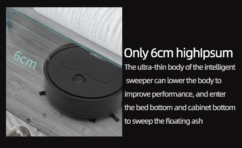 Practical Automatic Lazy Three in One Smart Robot Vacuum Cleaner Sweep