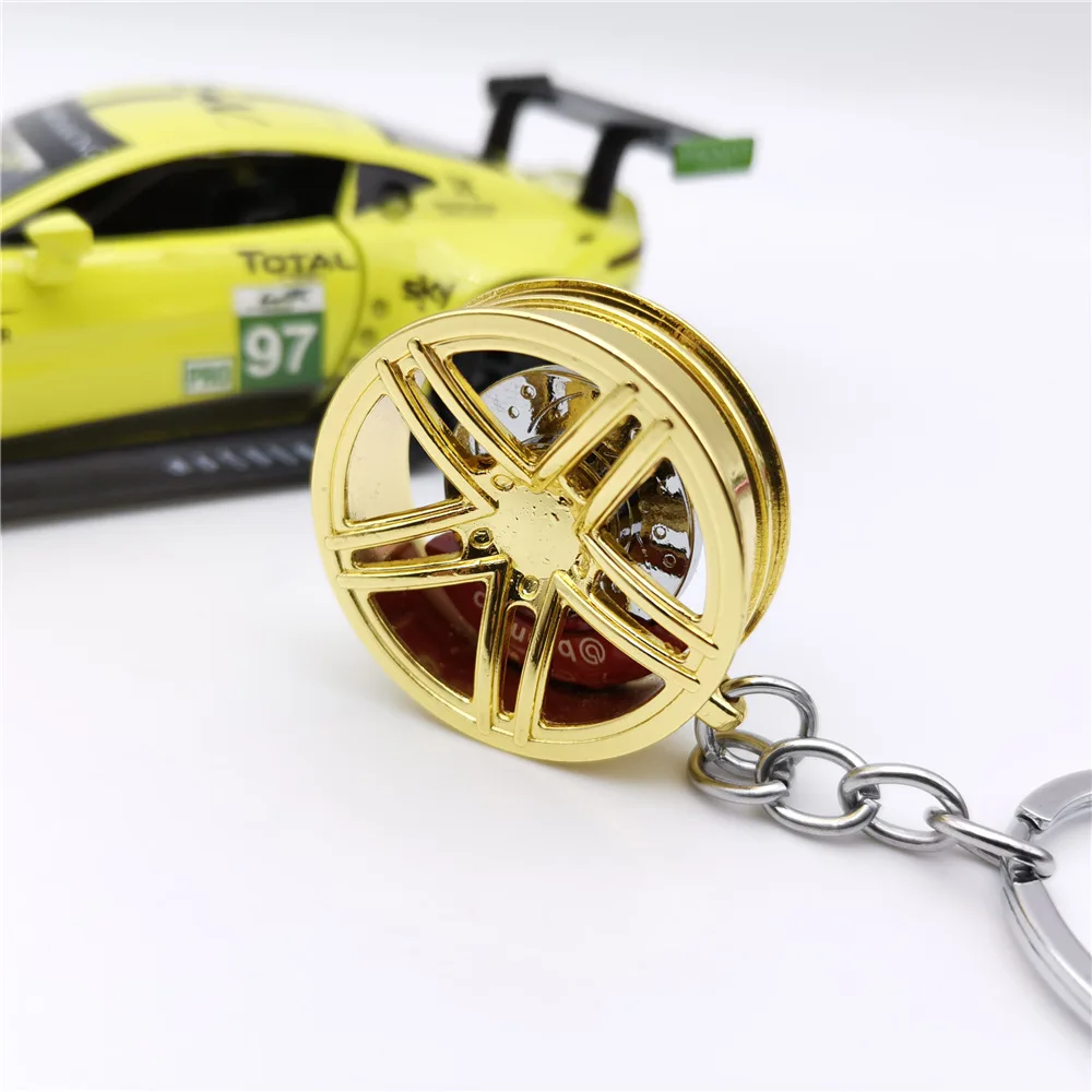 Car modified wheel key chain pendant metal jewelry gift key chain AMG Model Wheel Spot Wholesale