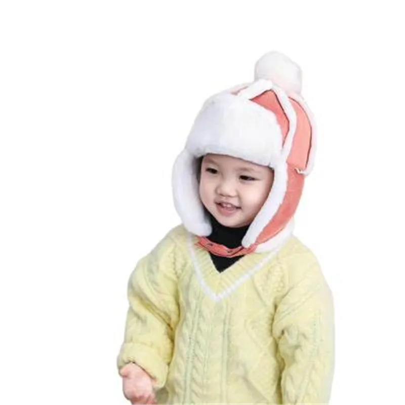
Fashion Winter Baby Plush Thicken Bonnet Hat PU Suede Fur Newborn Baby Boy Girl Ear-Protecting Hat Toddler Infant Beanie Cap 