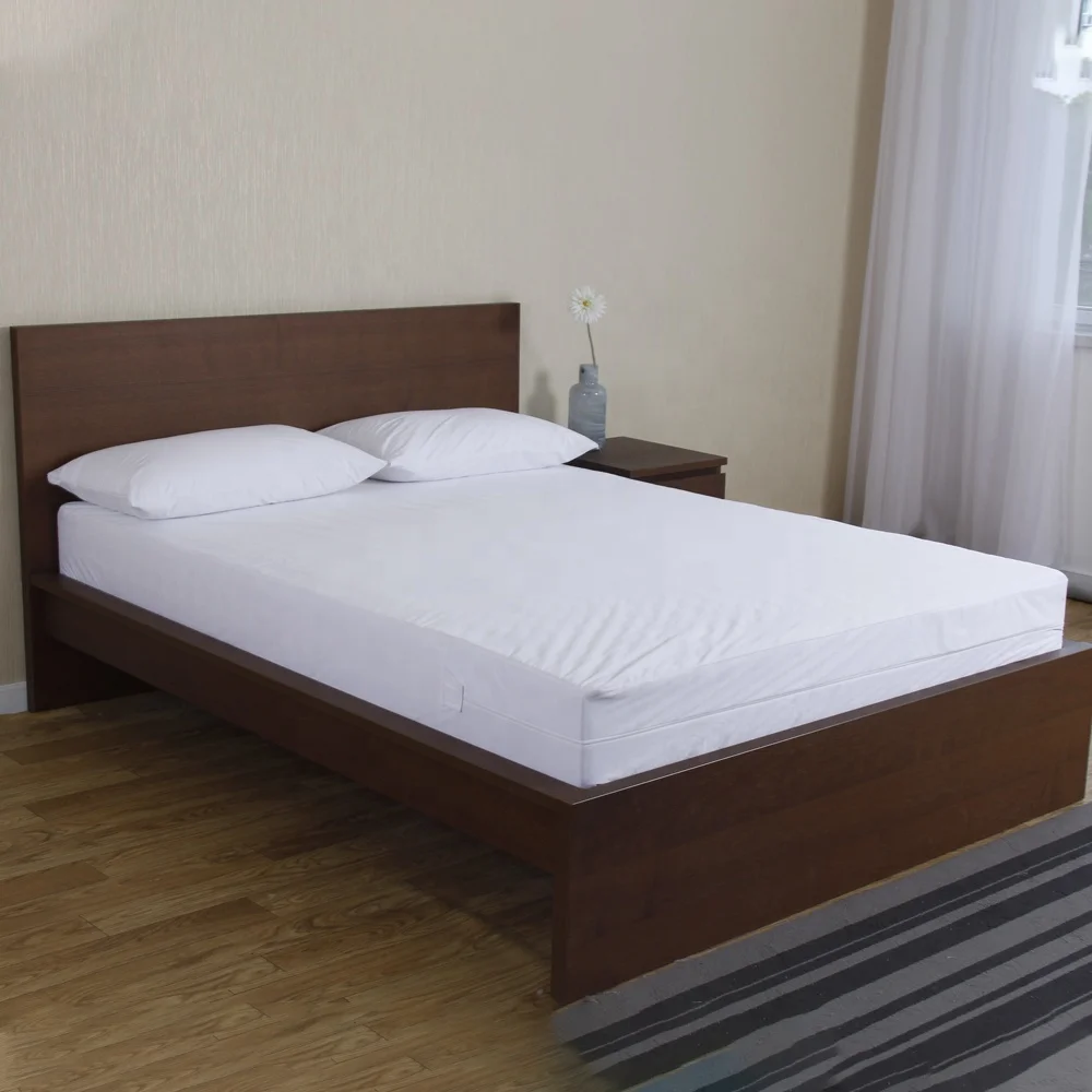 OEM ODM принятая хлопчатобумажная ткань king queen hotel Водонепроницаемая махровая защита матраса на