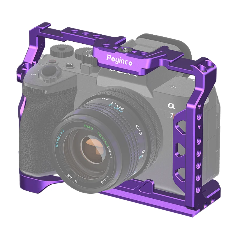 Poyinco Light Weight Camera Cage for Sony A7 IV / A7R III / A7 III Camera Compatible with DJI RS Stabilizers