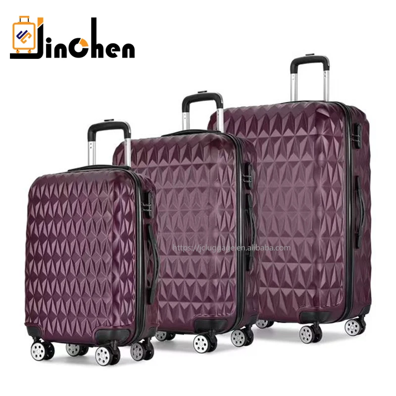 Popular Design ABS Spinner Suitcase Durable Trolley Case 3 pieces Spinner Luggage Sets For Outdoors