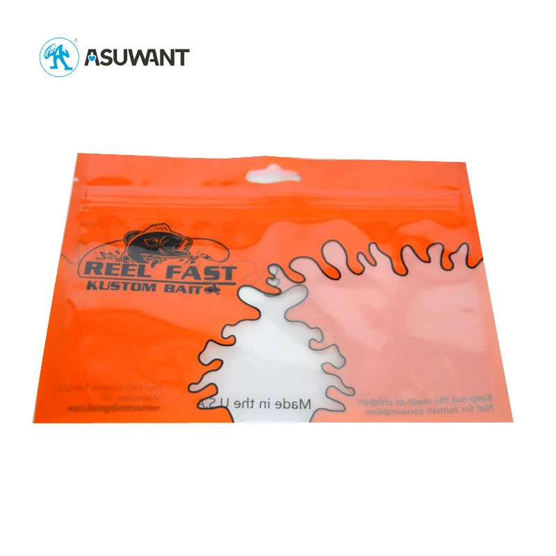 3 Side Sealed Hang Hole dry fish hook packaging packing Pouch Heat Seal Roll Plastic Fishing Bait Lure Bags
