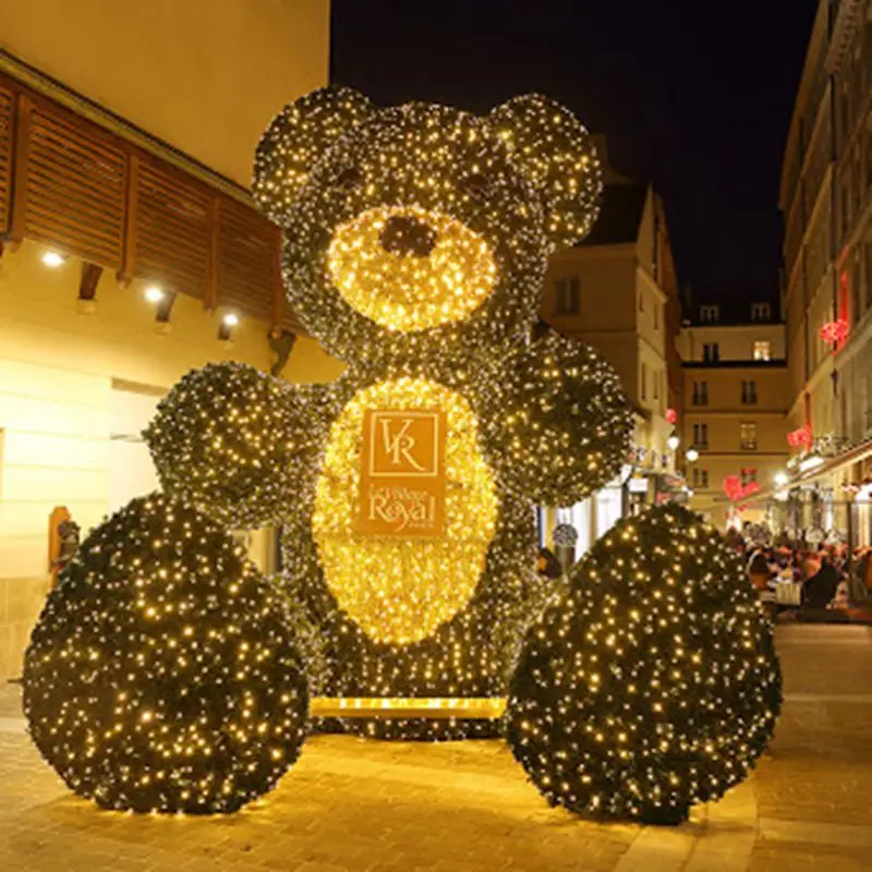 christmas giant led 3d  animal motif lights giraffe sculpture for Christmas holiday festival
