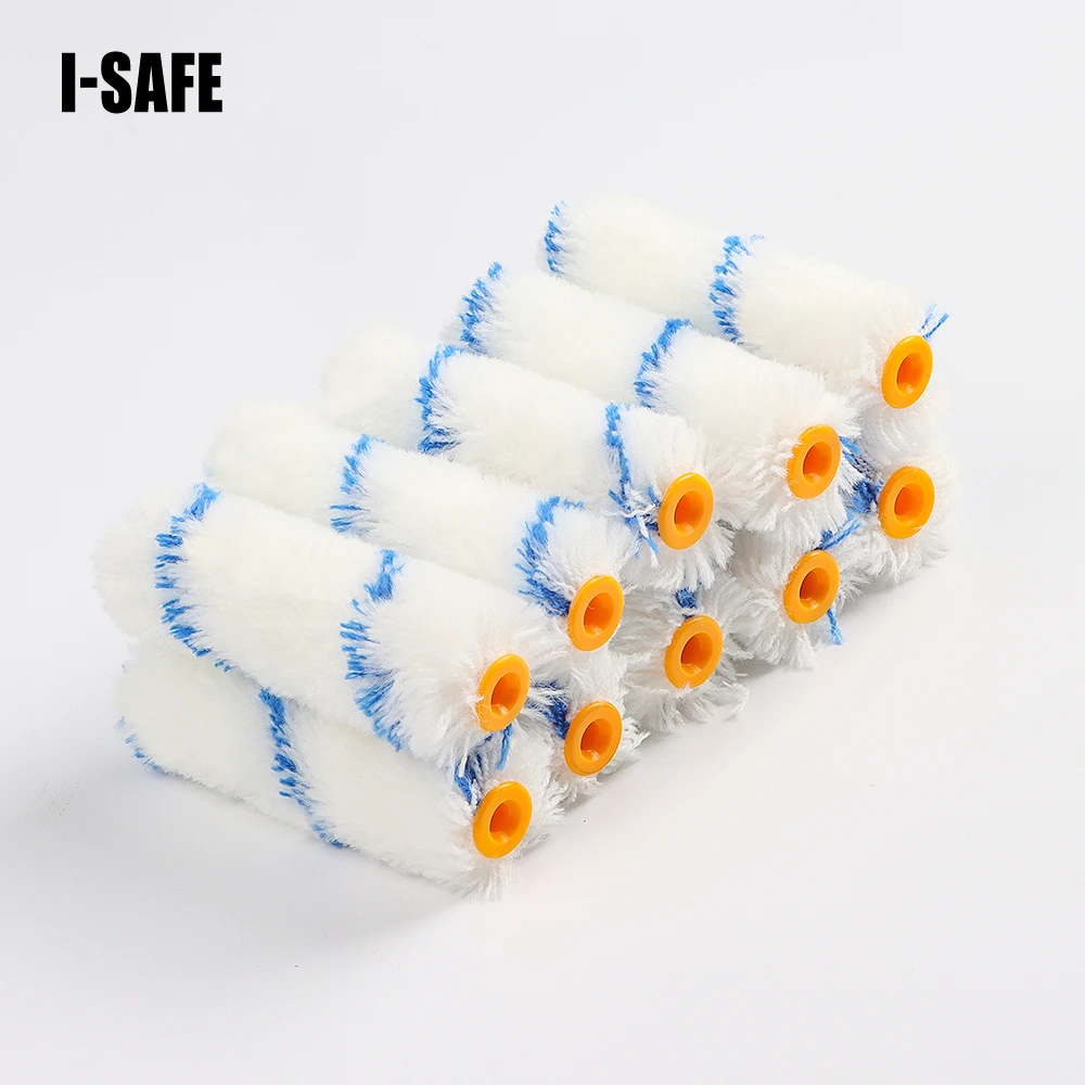 10pcs/set 4 Inch Small Paint Roller Kit With Cover Paint Roller Frame For Wall Floor House Painting