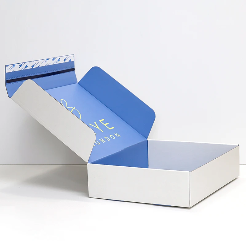 Custom  Self Adhesive mailer corrugated Box  with  Tear Strip Shipping Box With Self Adhesive with Easy to tear