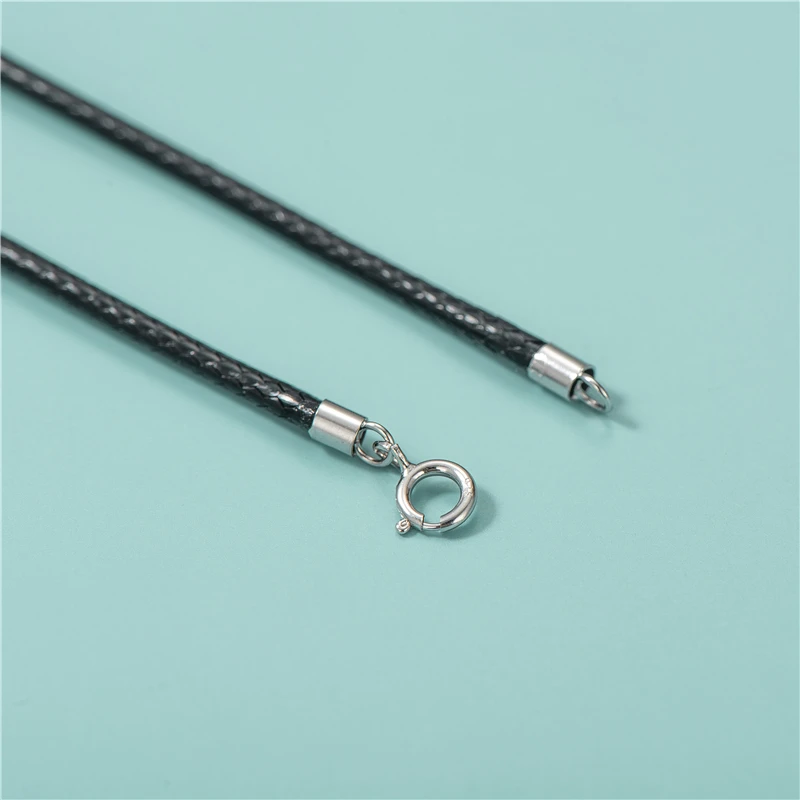 925 Sterling Silver End Clasp Necklace Good Quality Wax Cord for DIY Jewelry Making 5mm 3mm Plastic Jewelry Findings Beads Chain