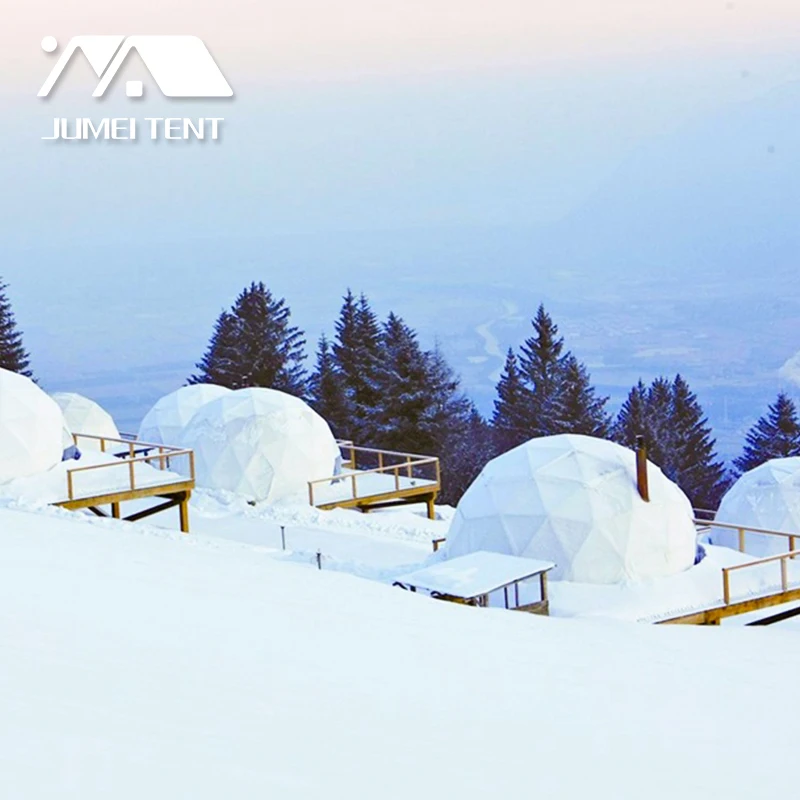 Russia Outdoor Winter Camping Luxury Hotel Glamping Tent With Bathroom