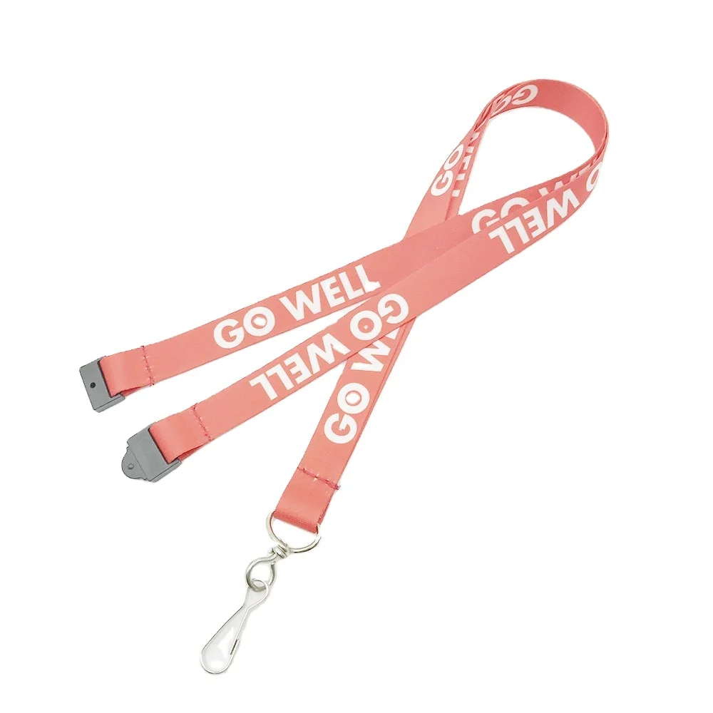 Factory wholesale custom silkscreen nylon lanyard Polyester heat sublimation  lanyard for promotion