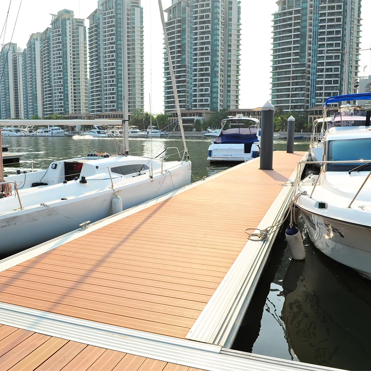 Floating Dock Jetty Marina Engineering Design Tourist Dock  Floating Wharf Aluminum Handrail Bridge Corridors Pontoon Wharf