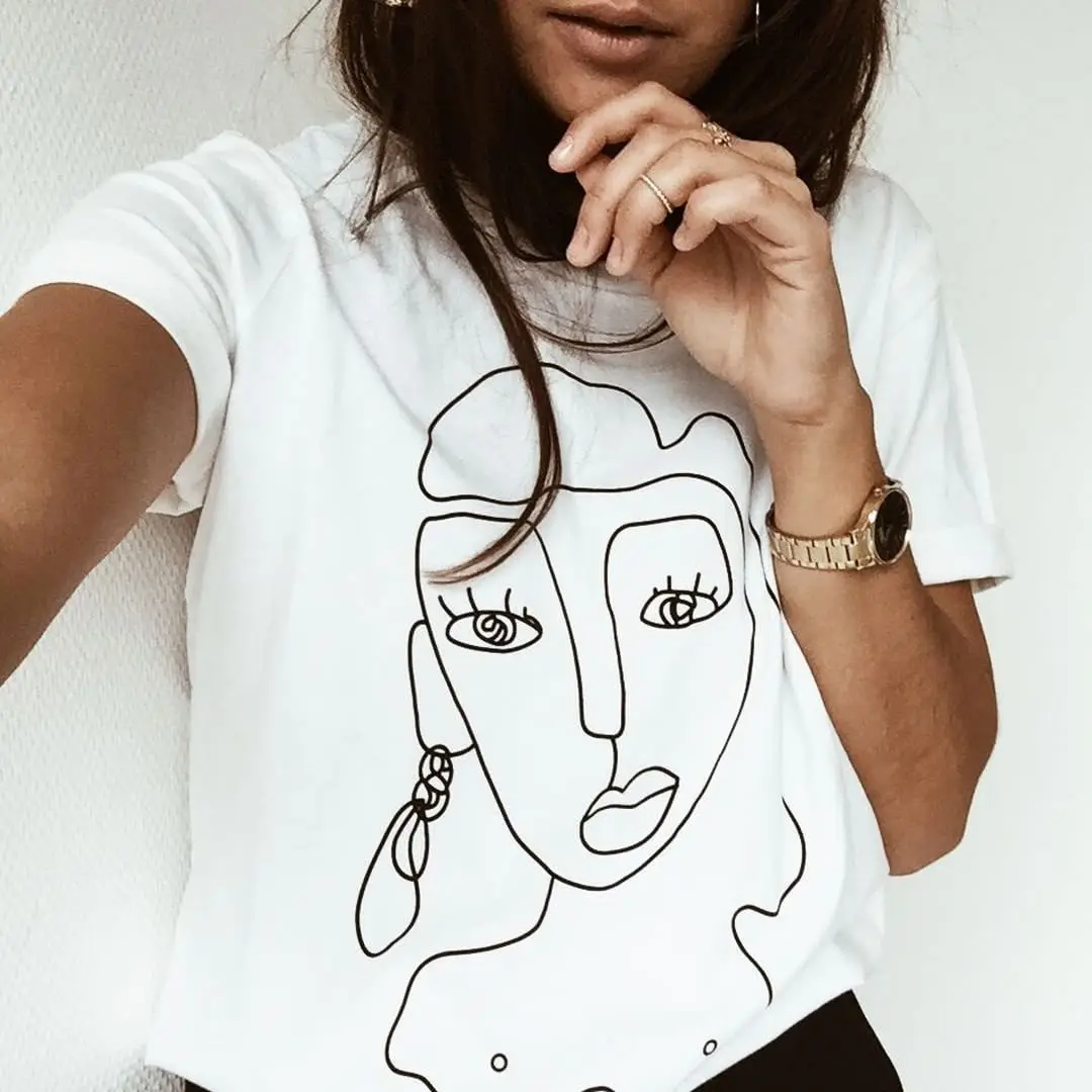 
Welmade custom logo women tshirt white shirt camiseta deporte monki oversized 
