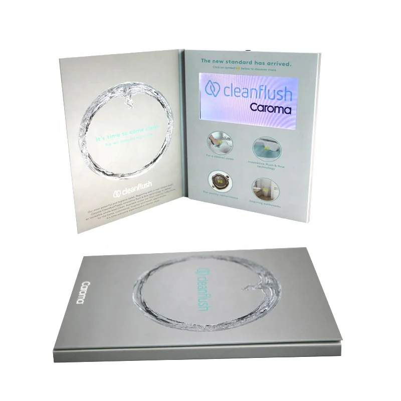 New Product anti scratch paper lcd video brochure with factory price