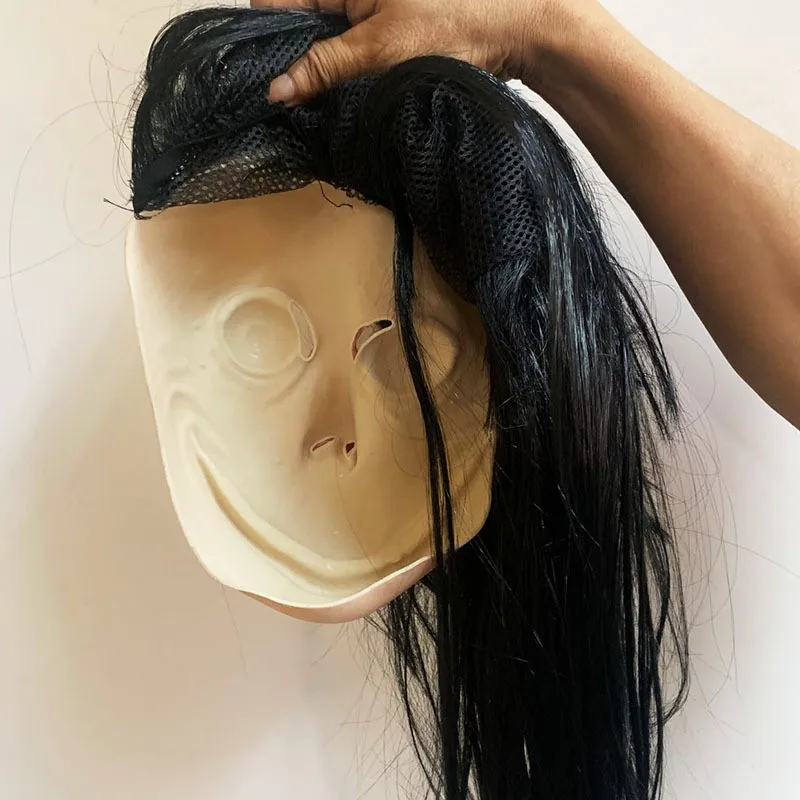 NEW Scary Creepy Children Kids Halloween Face Mask Masquerade Cosplay Party Props Horror Baby MOMO Ghost Doll Halloween Mask