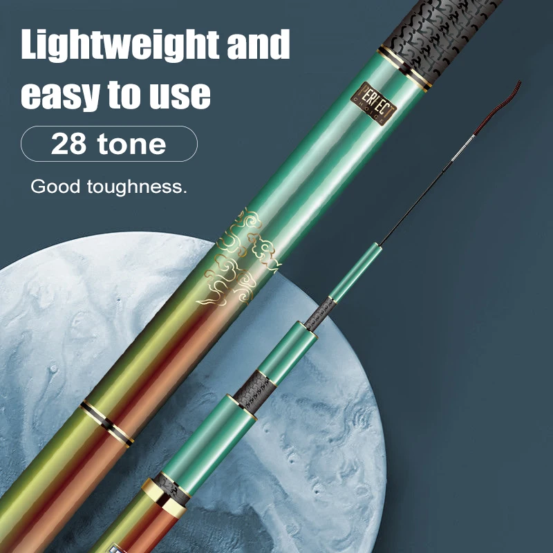 Alocs Wholesale Ultralight Carbon Fiber vara de pesca Sea Bait Carp Spinning Casting Rod Bass Fly Surf Fishing Pole Rod for Sale