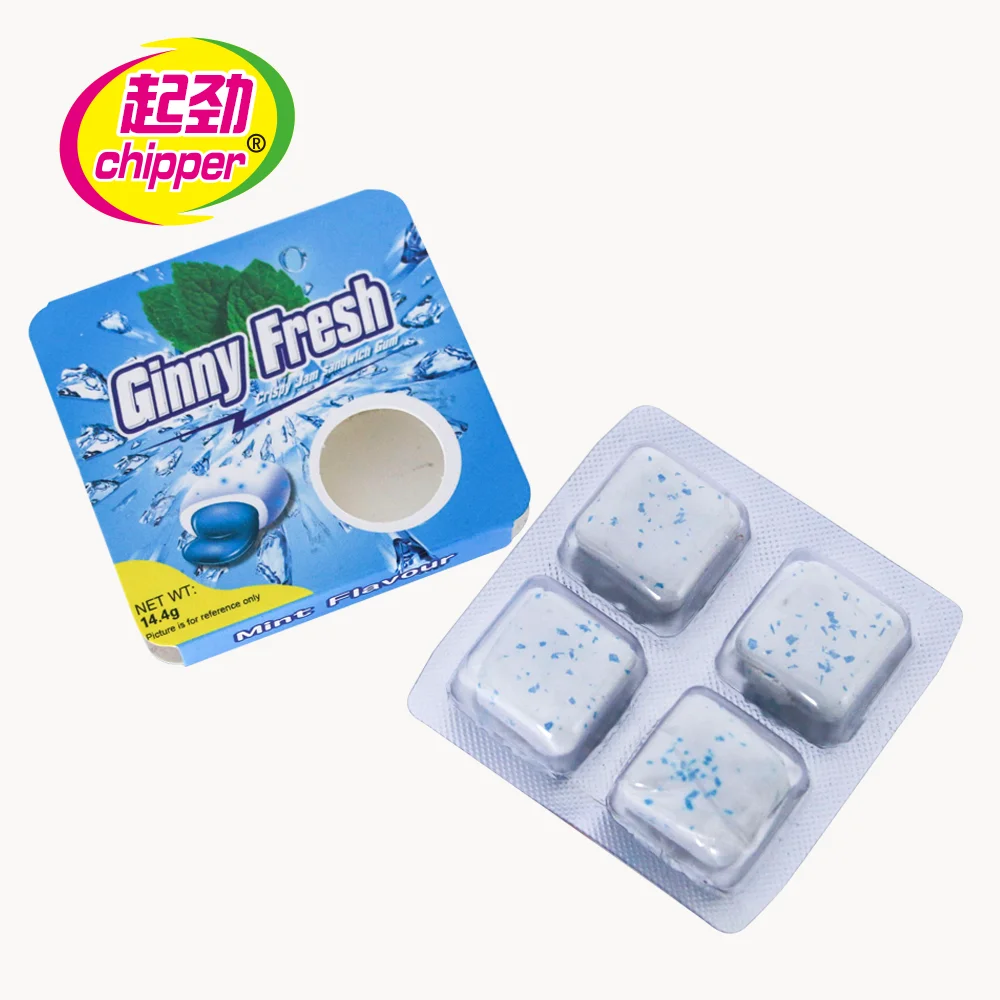4pcs cool mint chewing gum blister pack chewing gum