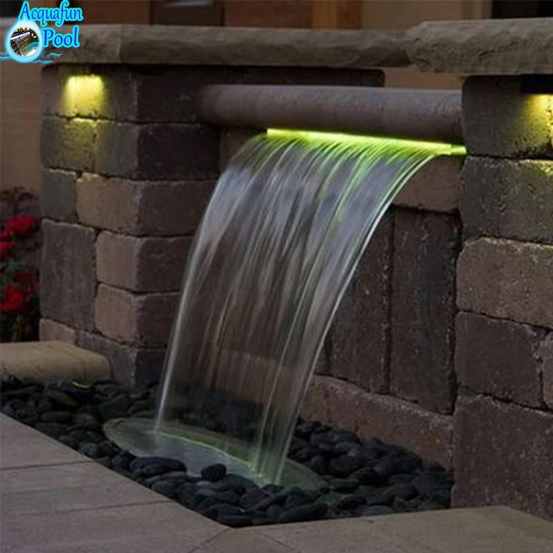 Rain Fall Led Light Outdoor Wall Water Fountain