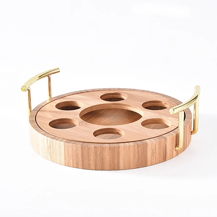 Good selling Bamboo Wine Glass Holder Wine Glass Dispenser Storage Tray Creative Liquor Glass Rack