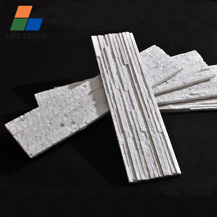 natural split surface finishing white stone waterfall slate waterfall stone