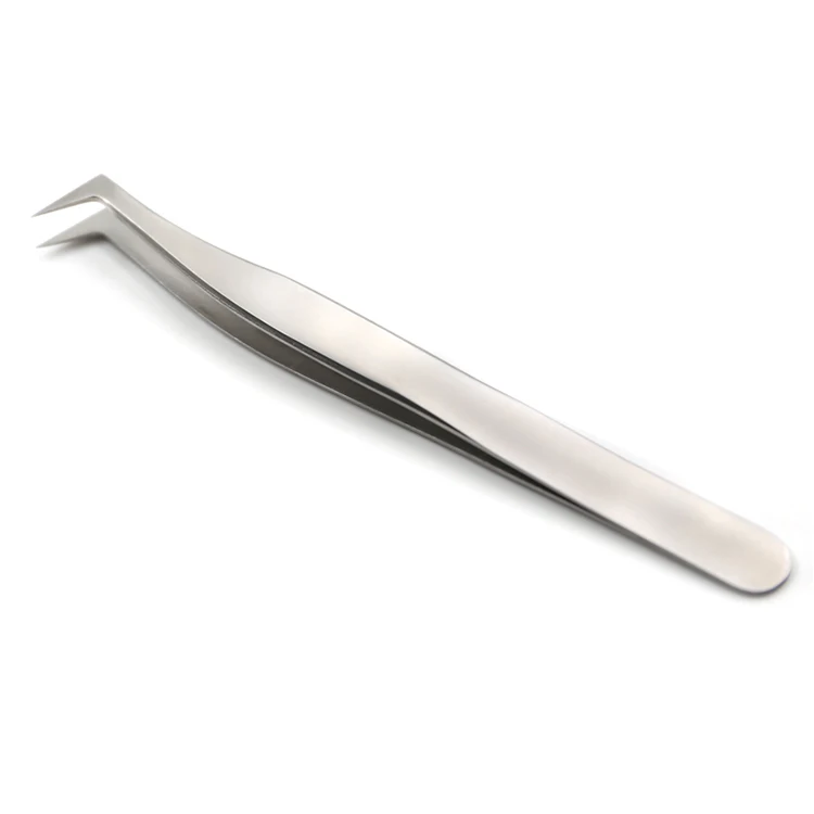 Новая модель цветных индивидуализированных пинцетов, 90 градусов, пинцет для ресниц SS420, пинцет для увеличения объема ресниц