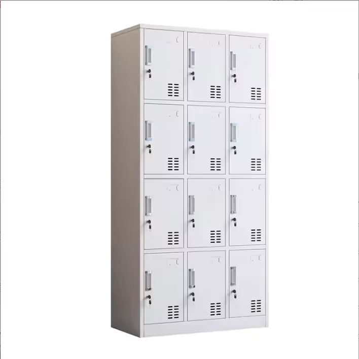 12-Door Modern Metal Locker for Gym Home School Office Furniture Storage for Bedroom Warehouse Workshop Hotel Use