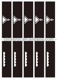 Durable Sweat-resistant Body Hollow-out Spray Painting Tattoo Template Finger Henna Tattoo Stencil