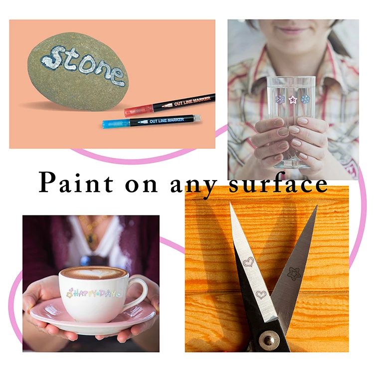 supplier wholesale non toxic water-based ink stone marker 12 colors 3 mm bullet tip acrylic paint marker pens set for shoes