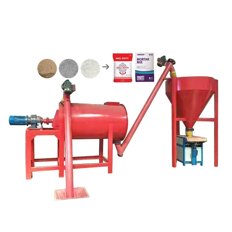 Gypsum powder ceramic tile adhesive production line Dry mortar mixer Dry mortar production line price