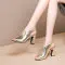 Women High Heel Platform Shiny PU Evening Boutique Party Heeled Sandals Ladies Gold Dress Sandals Shoes