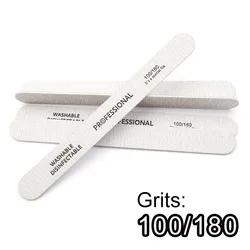 Профессиональные одноразовые деревянные пилки для ногтей, двухсторонние прочные шлифовальные доски для натуральных ногтей