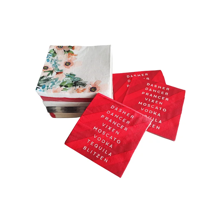 Factory Printed multicoloured 2ply 3ply Wedding Party Use  Dinner Paper Napkins