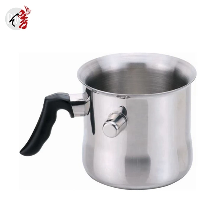Realwin 1L/1.5L/2.0L Non-stick Stainless Steel Double Wall Whistle Milk Pot with Bakelite Handle