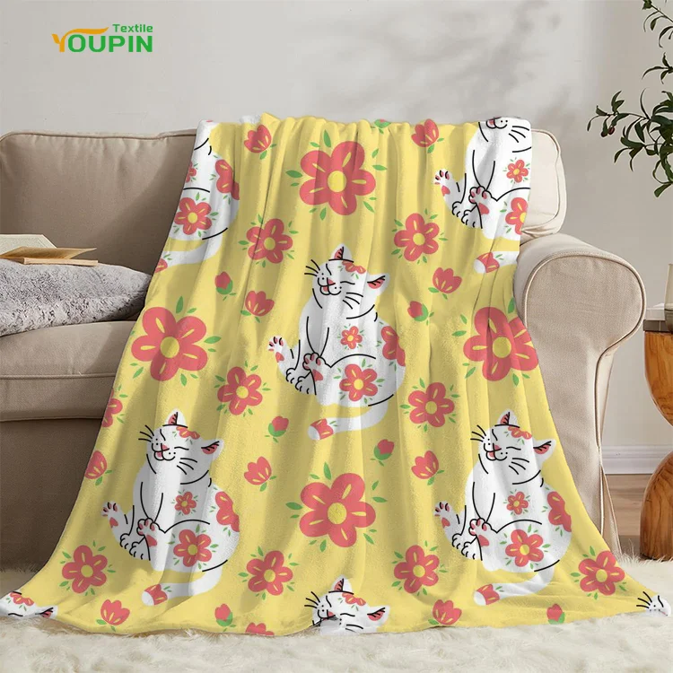 Personalized Custom Flannel Blanket 100% Polyester Fleece Sublimation Blanket Blanks for Heat Transfer printing