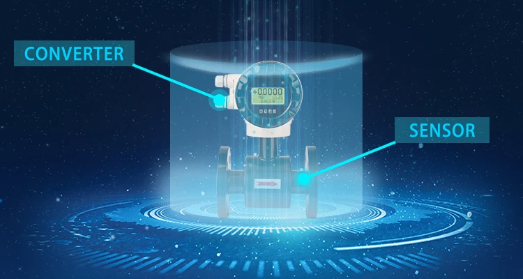 electromagnetic flowmeter Sewage magnetic flow meter water flow meter digital