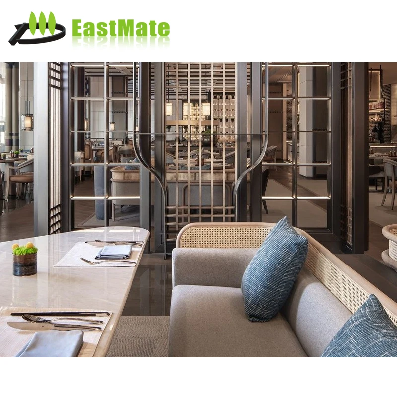 Hotel Supplies Use Modern Bar Dining Furniture Set Couch Sofa Dining Bench Coffee Shop Wood Solid for Restaurant Dining Table