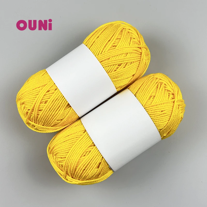 Wholesale  retail market super trending 2024 new  type of spring  knitting yarn 6 ply  mercerized 100% high level worsted cotton